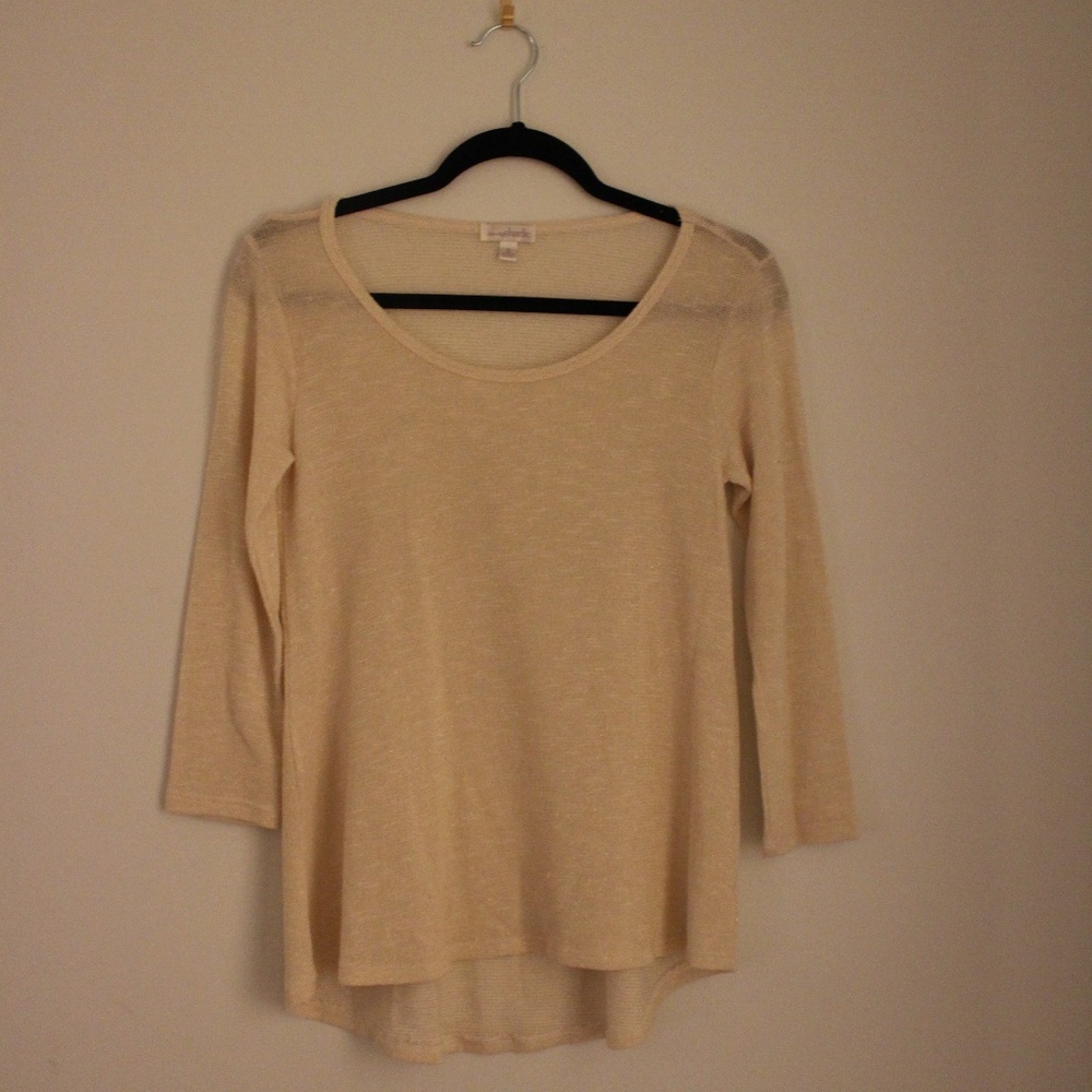 Cream And Gold Light Sweater